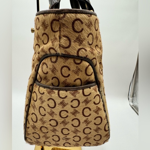 Celine-Authentic-Macadam Boogie Pony Hair Tote - Picture 12 of 16
